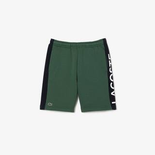 Short enfant Lacoste à bandes colorées en coton biologique Pantalons & Shorts - Vert - Lacoste - Enfant