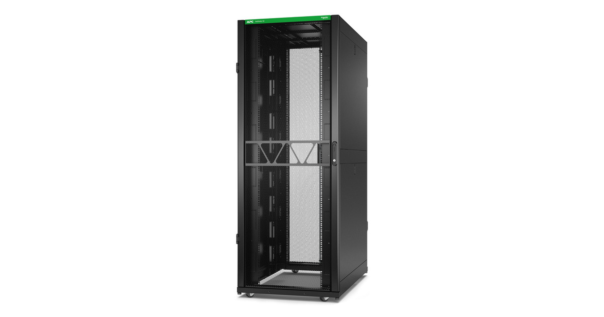 APCNetShelter SX Gen 2 AR3350B2, 42U server rack  (Zwart/groen, 75(b) x 199,1(h) x 120(d) cm, met zijkanten)
