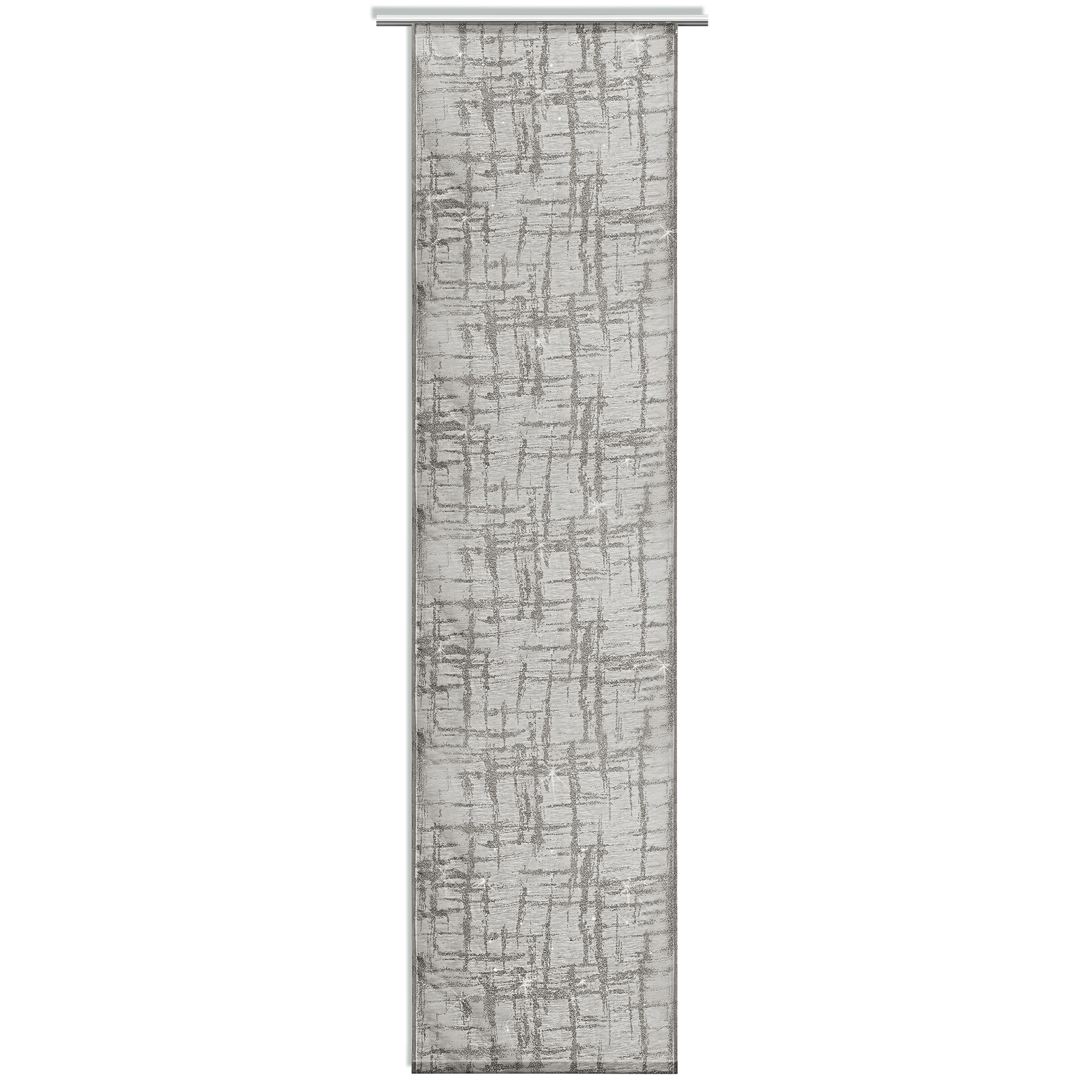 Schiebevorhang-Set - grau-silber - 60x245 cm