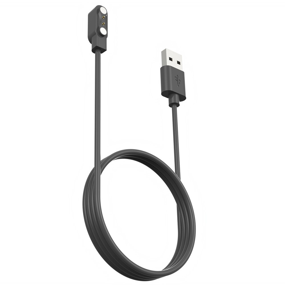(1m) Magnetisches USB Ladekabel für Realme TechLife Dizo Watch R / DW2120 - Schwarz