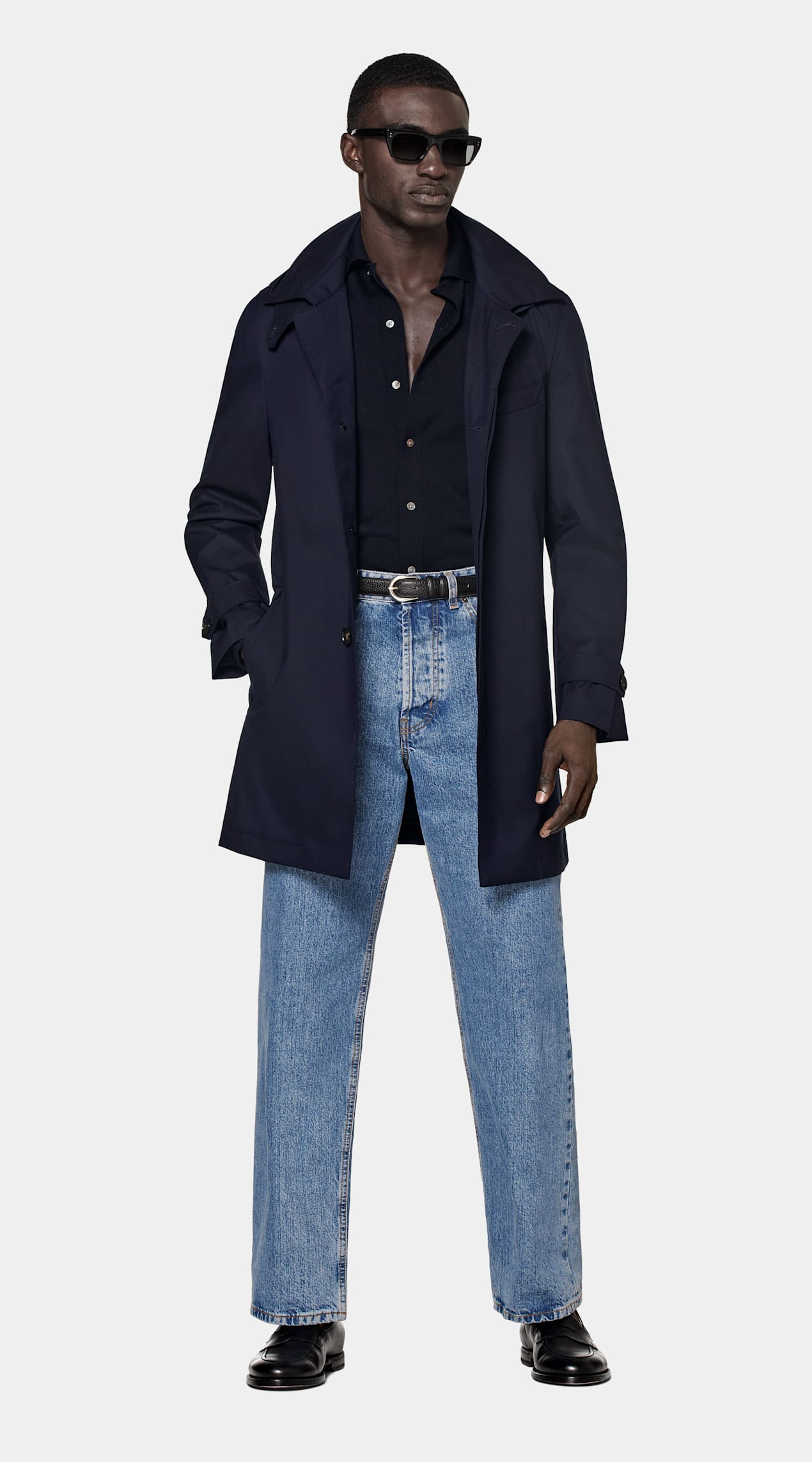 Manteau imperméable bleu