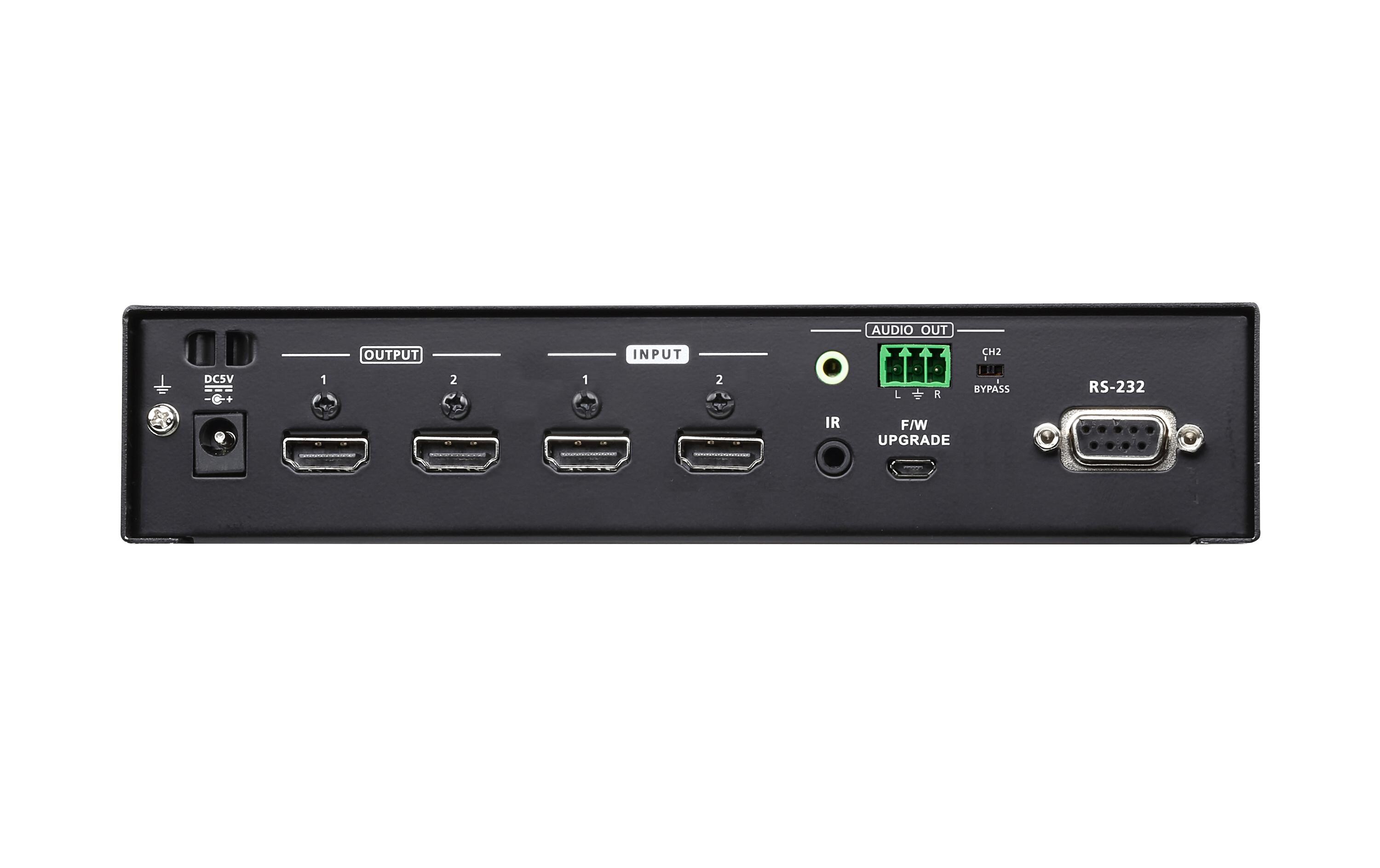 Matrix Switcher VM0202HB<br>2 x 2 True 4K HDMI Matrix Switch mit Audio De-Embedder