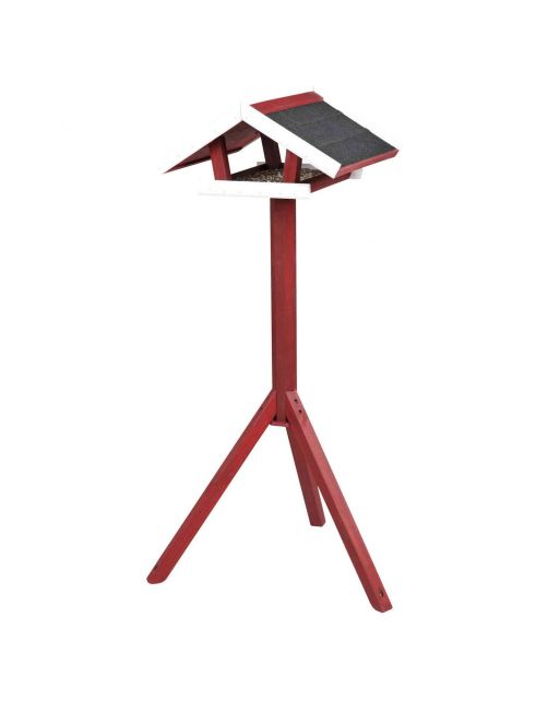 Trixie Natura Voederhuis Op Standaard - Voederhuis - 46x22x44 cm Rood Wit