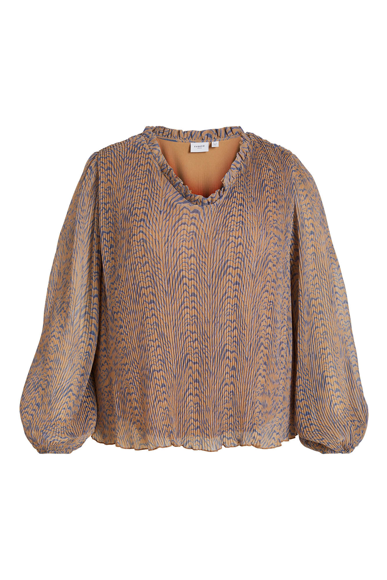 Blusa plisada de Evoked by Vila - Marrón