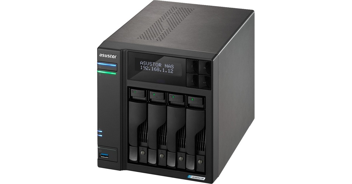 AsustorLockerstor 4 AS6704T nas  (Zwart)