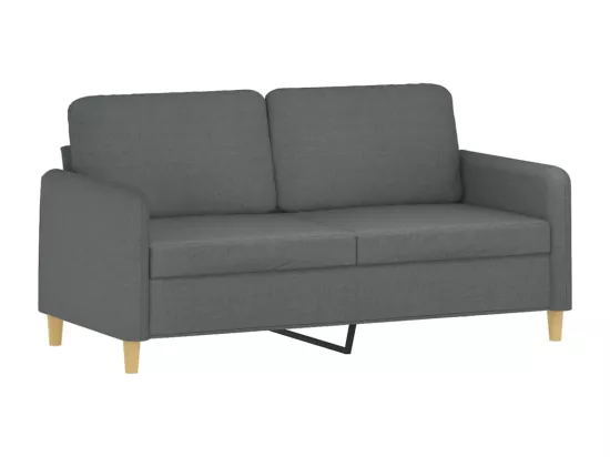 Ensemble de canapés 3 pcs avec coussins Gris foncé Tissu