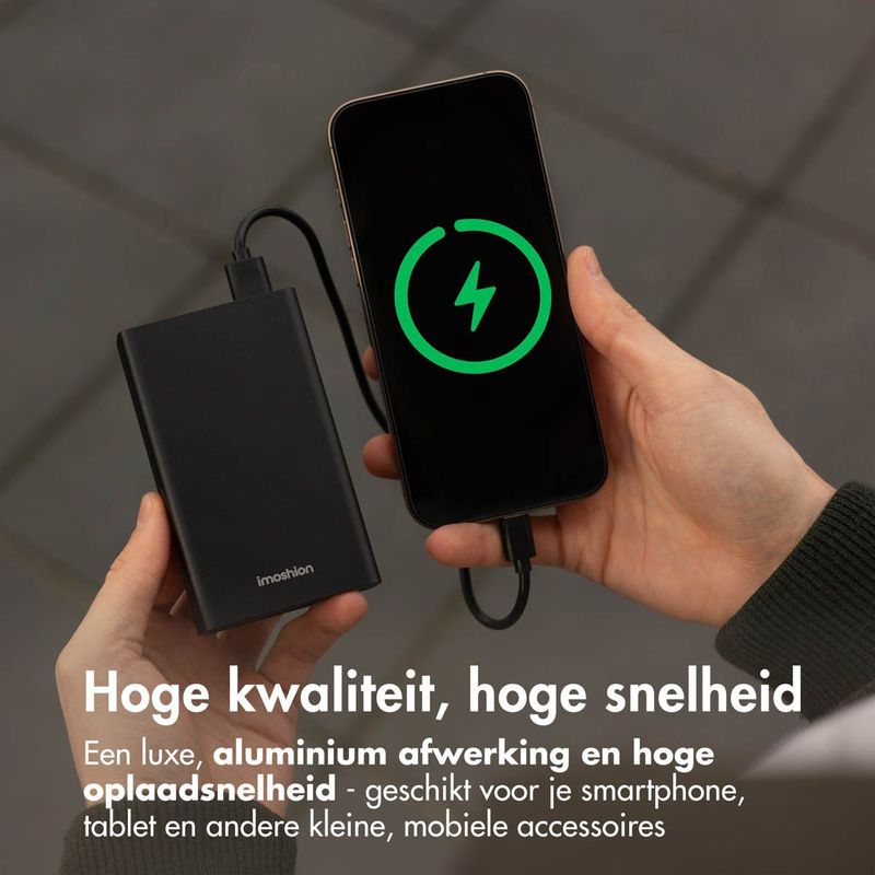 imoshion - Ultra Series - Powerbank - 20.000 mAh - Snelladen tot 33 watt - Black