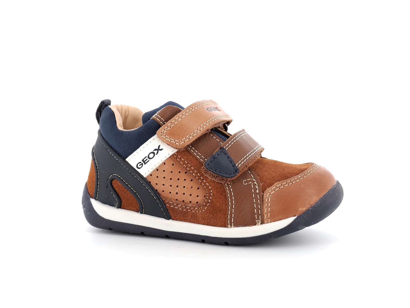 Geox-B EACH BOY-B160BB Cuir Multi-Marron