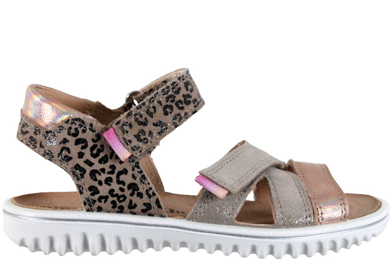 SUPERFIT SANDAL I LEOPARD PRÆGET LÆDER