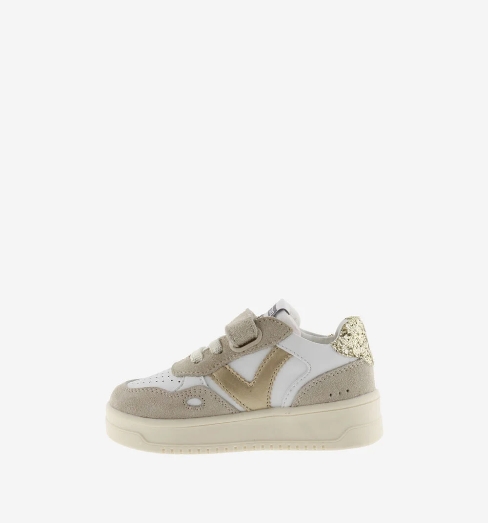 SEUL BRIDE CUIR FENDU & GLITTERPLATINO