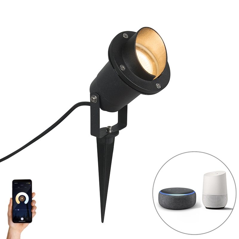 Smart prikspot zwart IP65 incl. wifi GU10 - Done