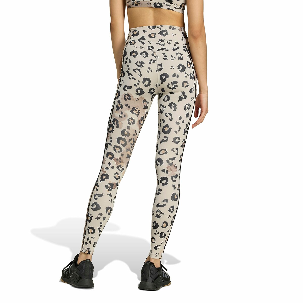 Leggings esportivas adidas Performance com estampa de leopardo