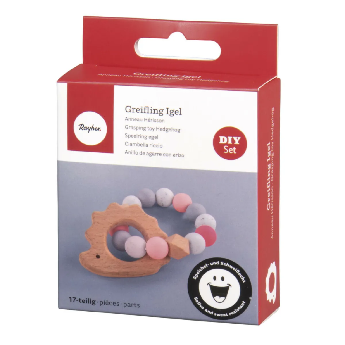 Rayher Kit DIY Anneau de dentition - Hérisson rose