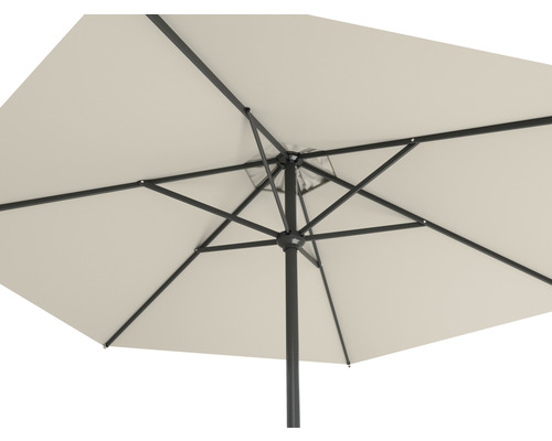 Soluna Cessy middenstokparasol, Ø 300 cm, polyester (PES), ecru