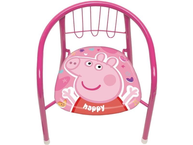 Arditex Kinderstuhl Peppa Pig Rosa Metallstuhl mit Rückenlehne