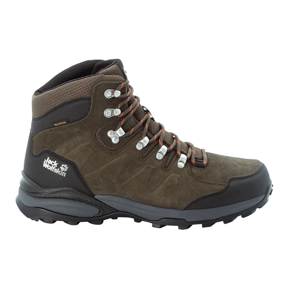 Jack Wolfskin REFUGIO TEXAPORE MID - Chaussures de randonné Homme khaki/phantom