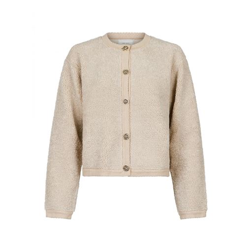 Neo Noir Limo Fluffy Knit Cardigan, Sand, 38