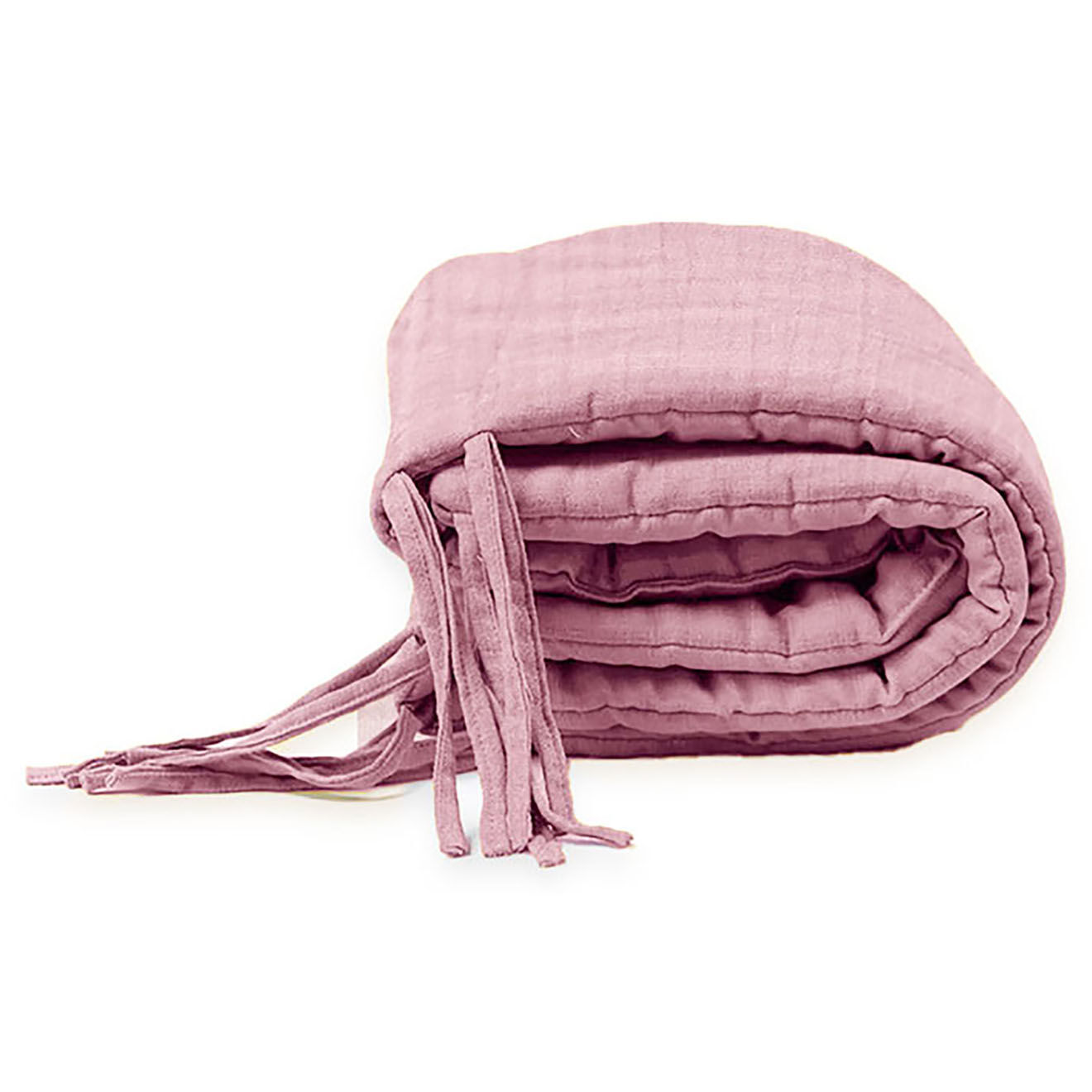 Papate Tour de Lit en Coton Bio rose - 30x190 cm