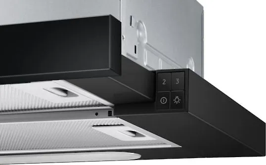 Samsung NK24M1030IB - Hætte - teleskopisk - udsugning & recirculation - sort