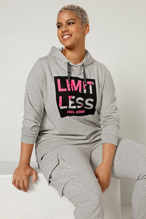 Hoodie, Schrift-Druck, Kapuze, Langarm