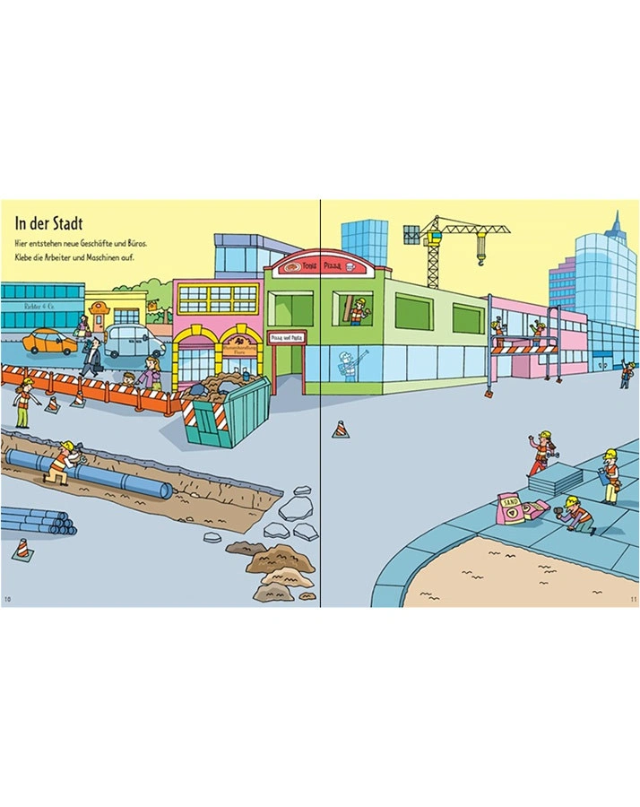 Mein erstes Stickerbuch: Auf der Baustelle