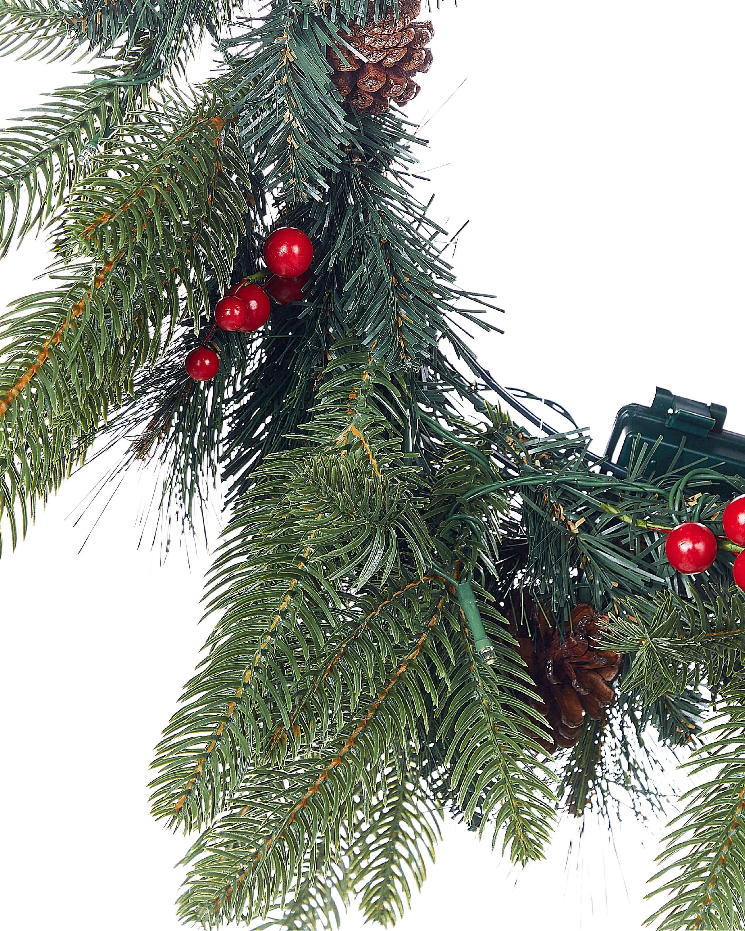Kerstkrans LED WHITEHORN Donkergroen 50 cm