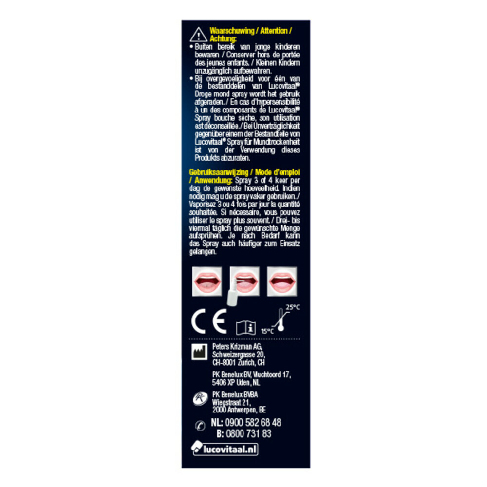 2x Lucovitaal Droge Mond Spray 20 ml