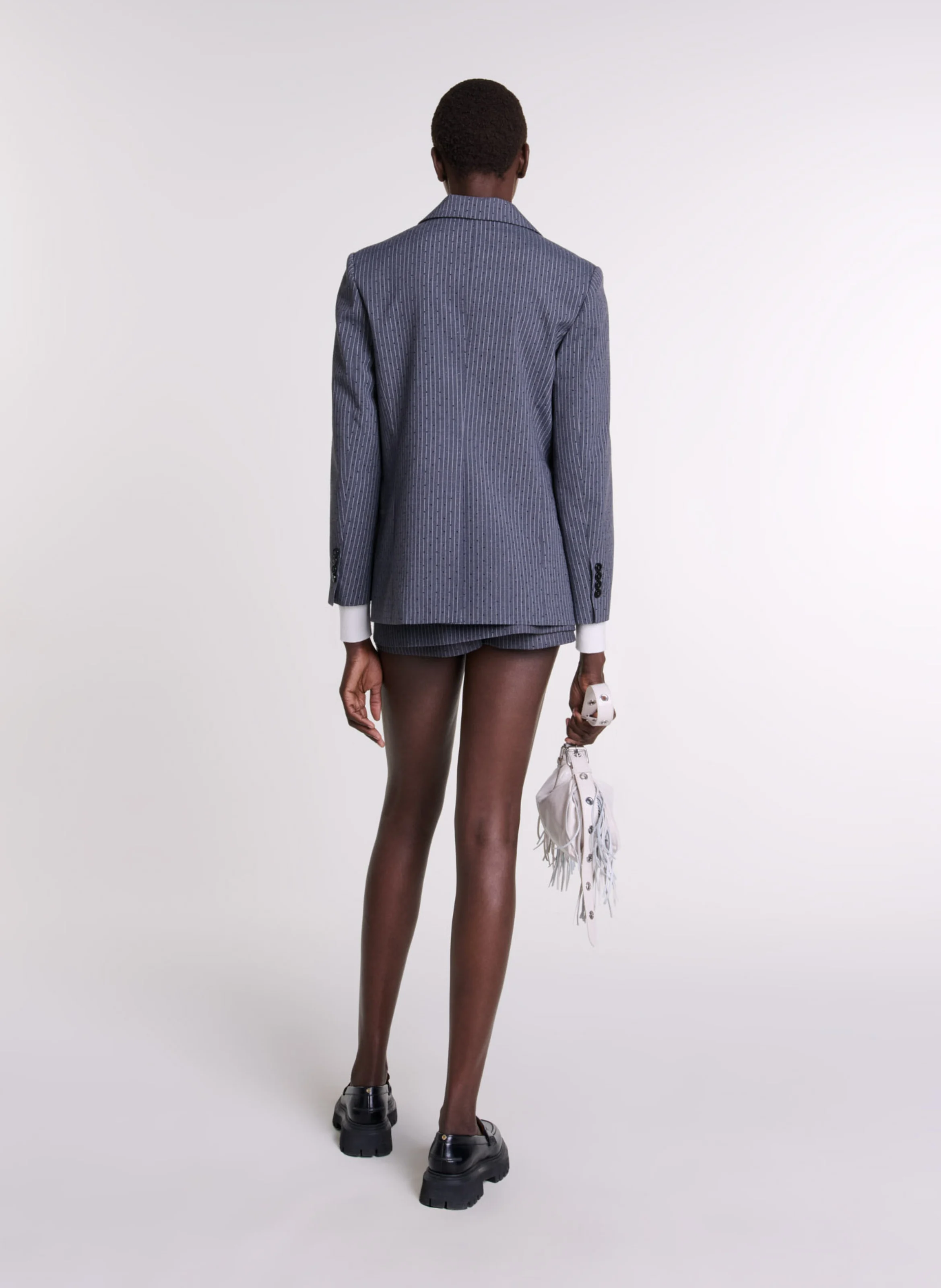 Veste tailleur droite rayée | Rayé