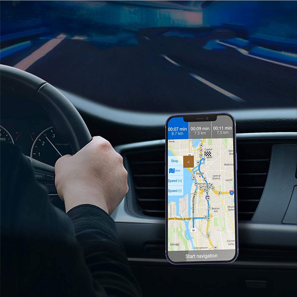 (15W) MagSafe Auto KFZ Halterung für Lüftungsgitter Qi Wireless Fast Charging Ladestation - Schwarz