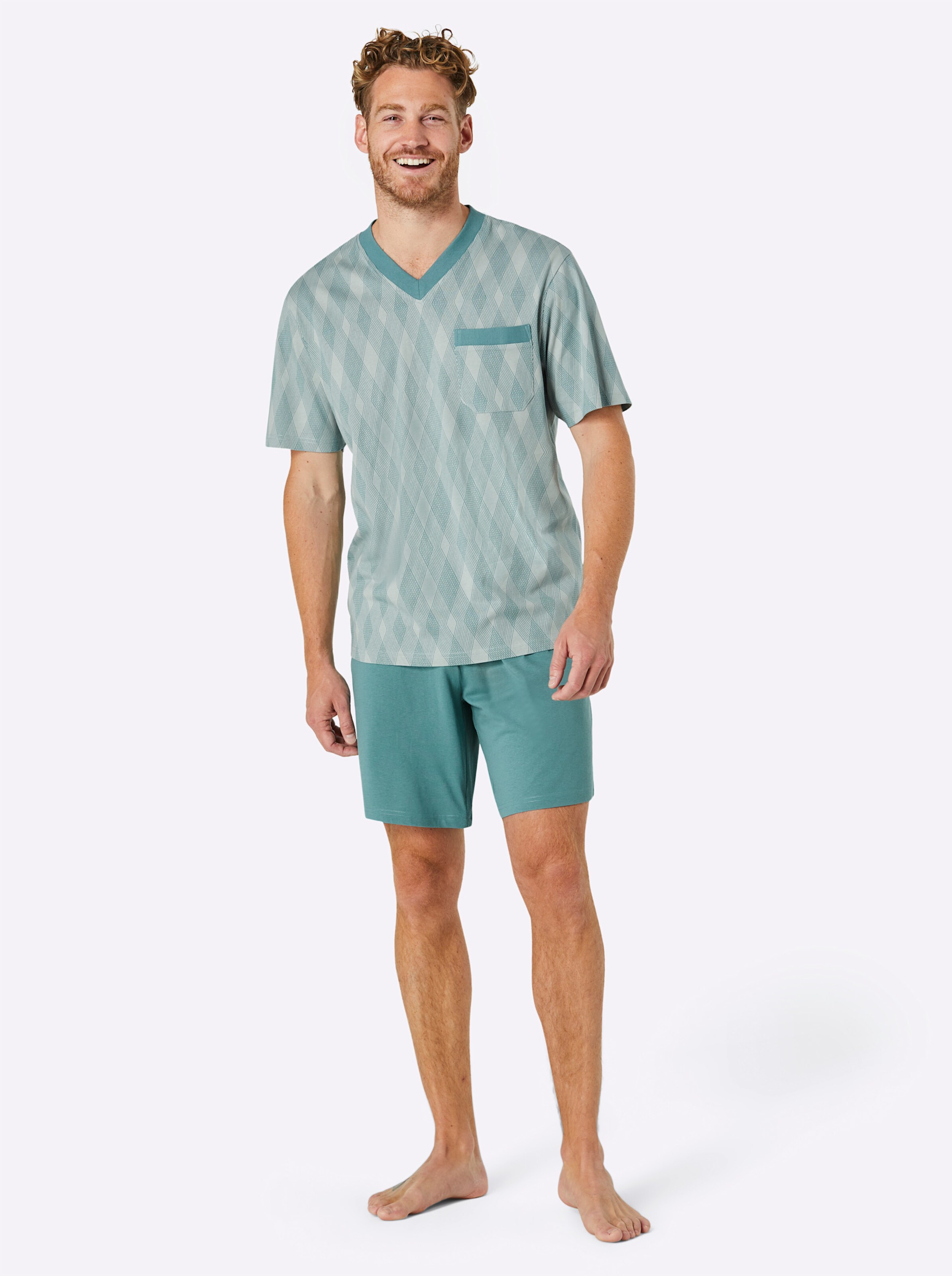 KINGsCLUB Shortys in mint + blau
