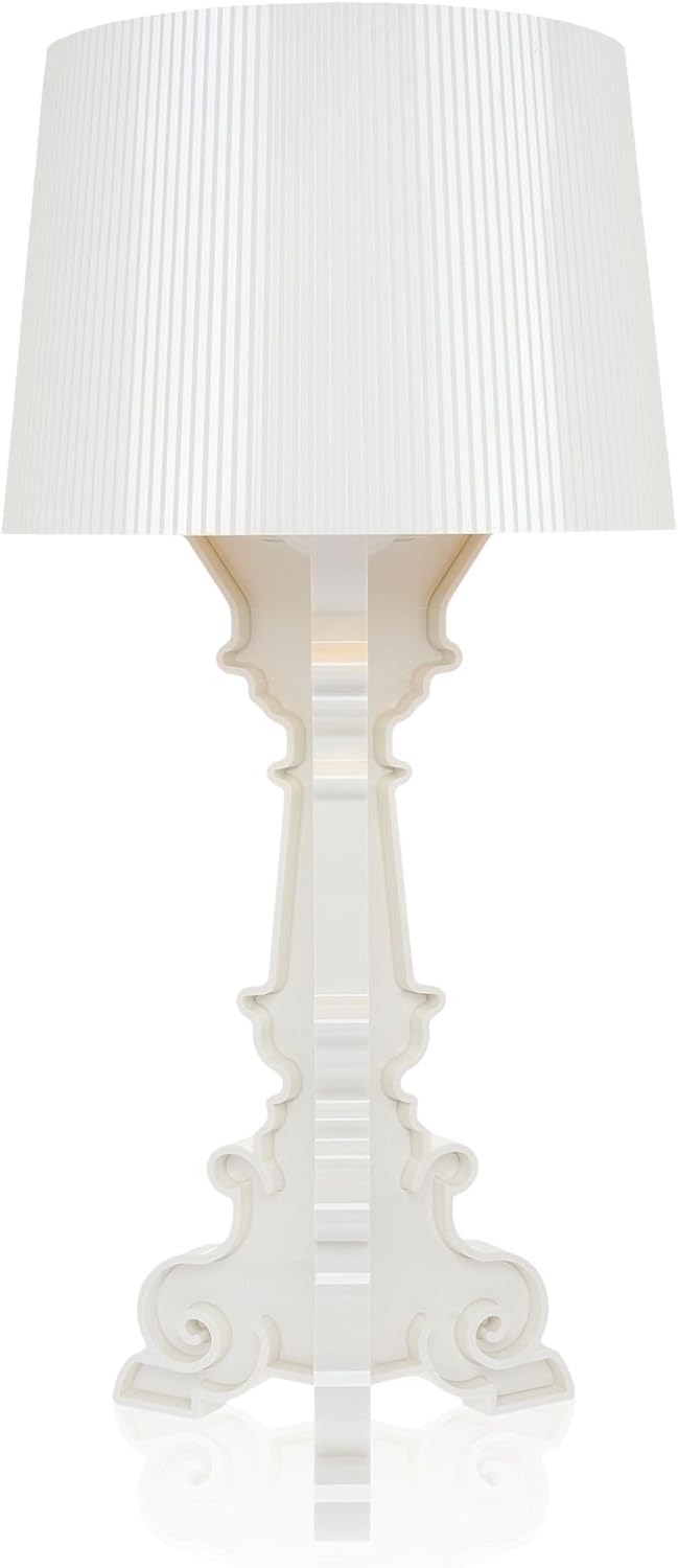 Kartell Bourgie, Tischleuchte, Dimmer, Weiß/Gold