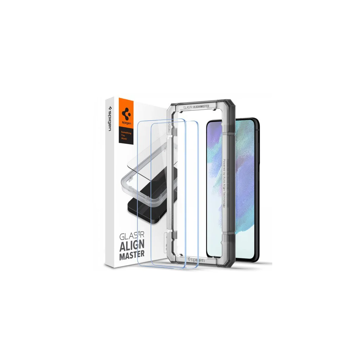Spigen Samsung Galaxy S21 FE Skjermbeskytter GLAS.tR ALIGNmaster 2-pack