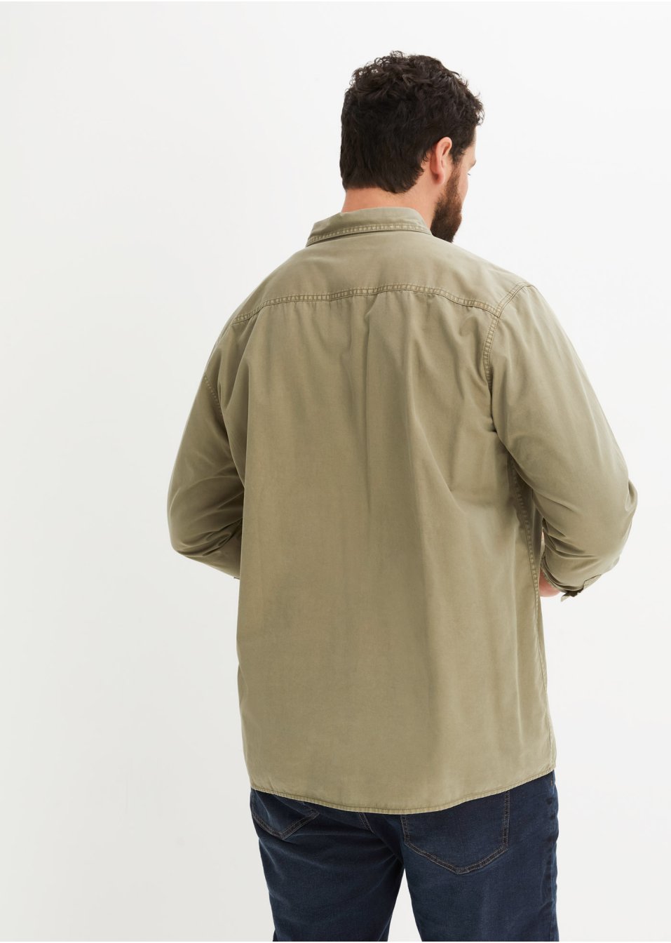 Chemise manches longues aspect délavé
