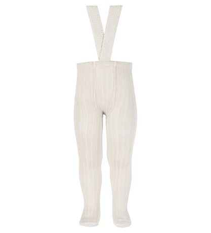 Condor Strumpfhosen m. Träger - Rib - Beige
