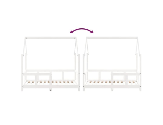 VIDAXL - Lit enfant Cadre de lit pour enfant blanc 70x140 cm bois de pin massif