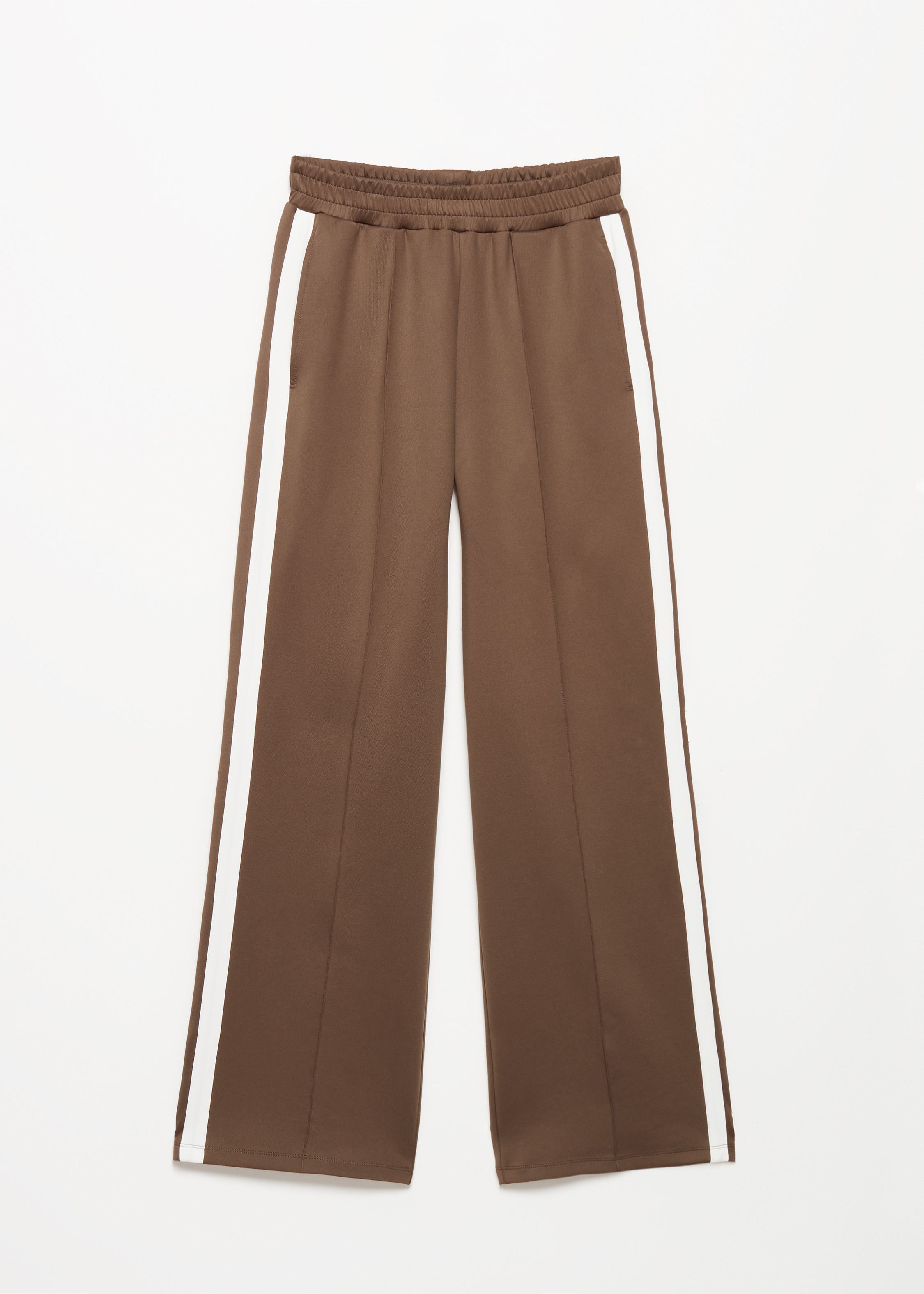 Wijde broek met streepdetail