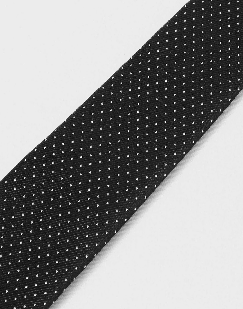 Cravate pois noir 