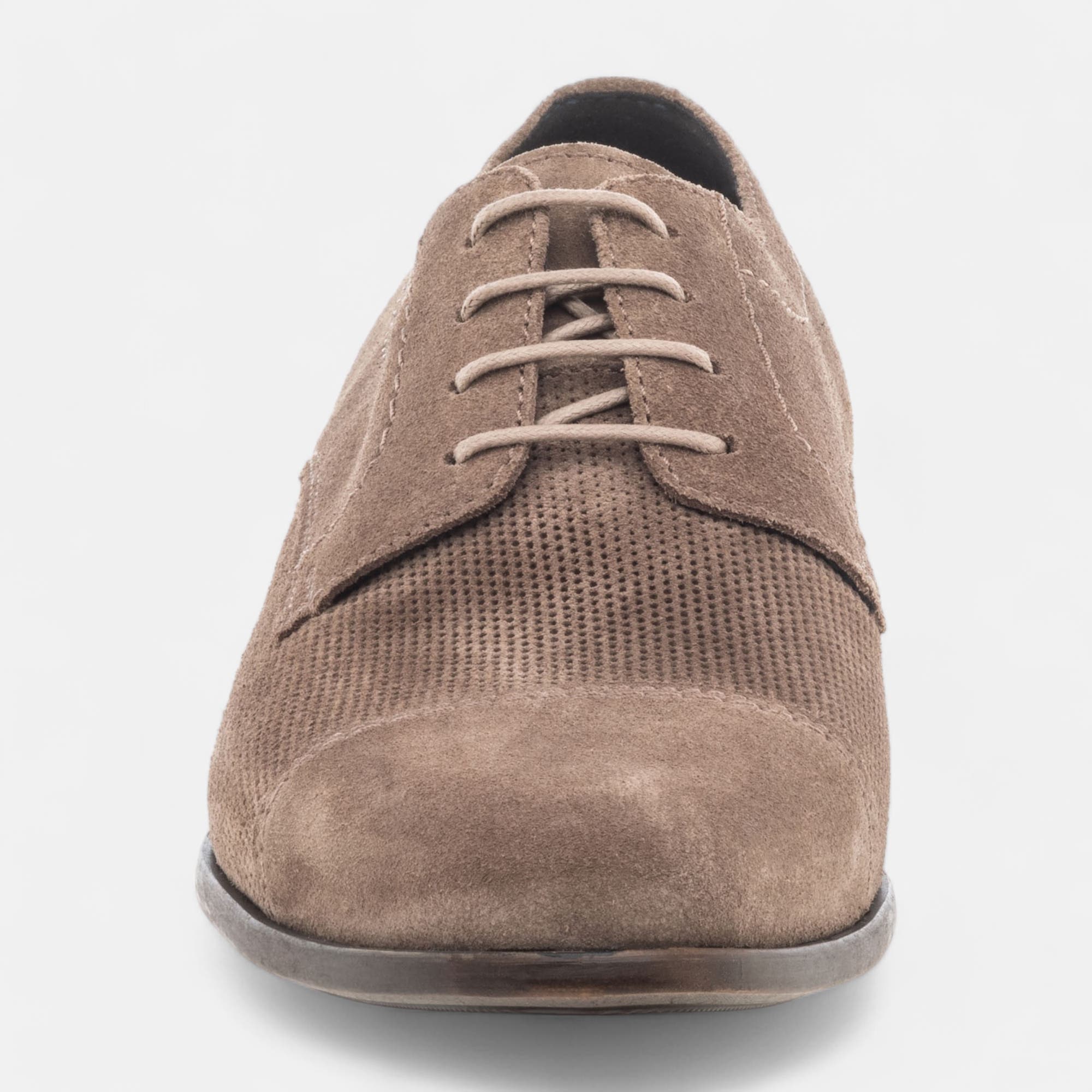 Derbies Homme en cuir taupe