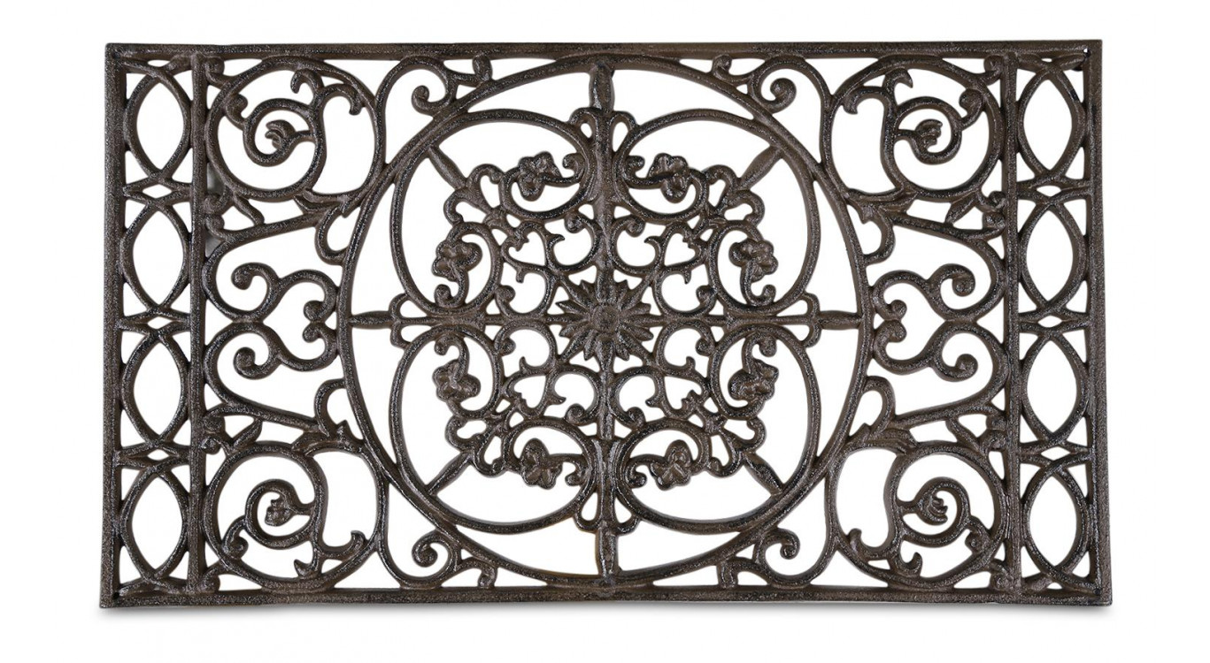 Paillasson rectangulaire fonte marron 66.5x37.5x2cm