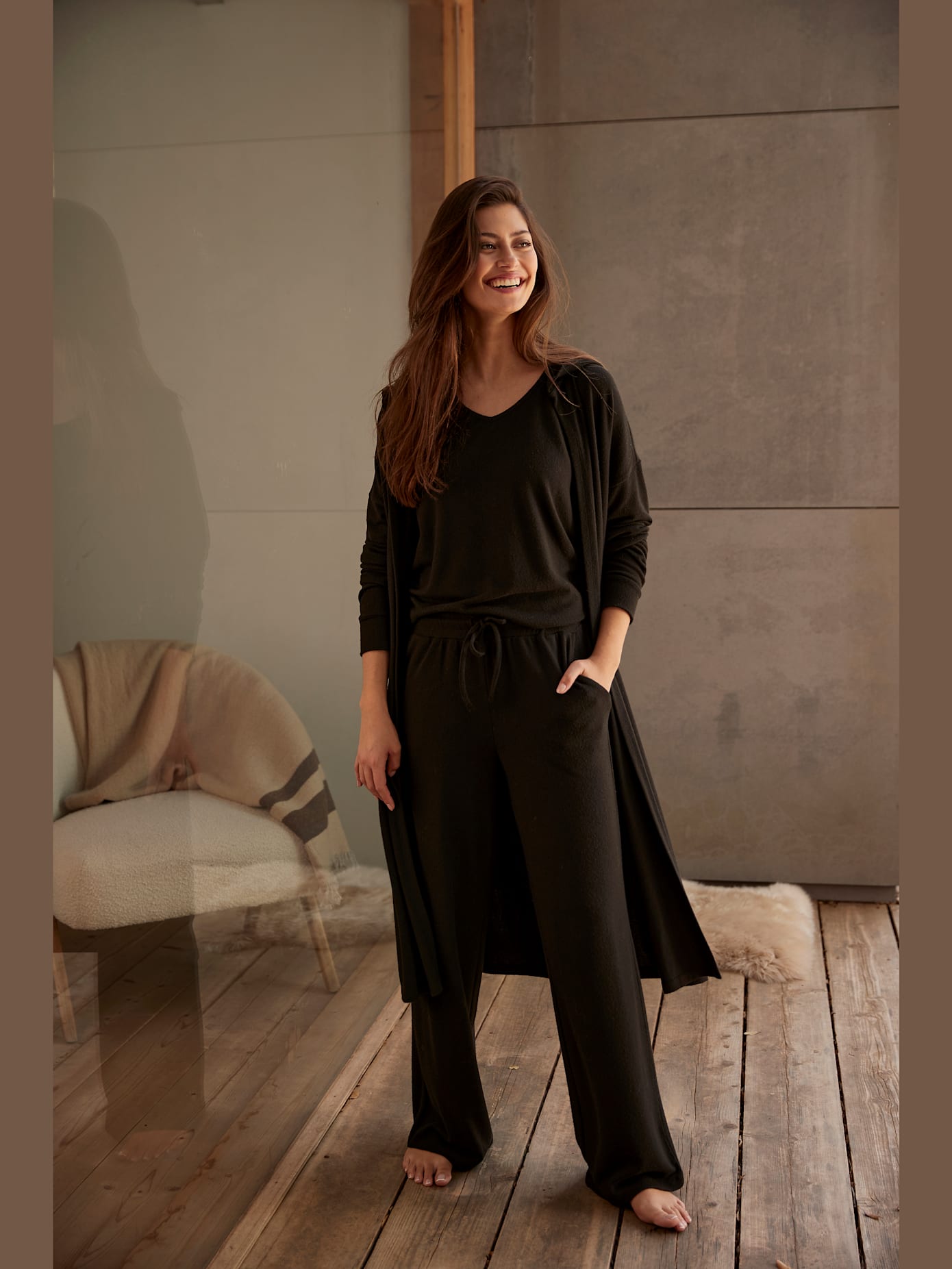 Veste en tricot cardigan confortable à capuche