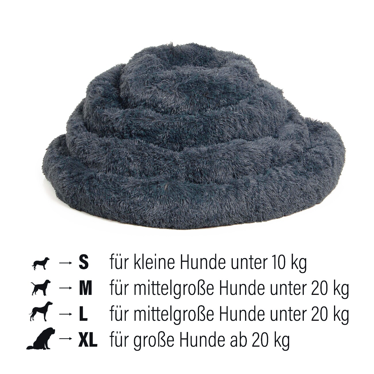 LITTLE LORD Hundebett Ceddie dunkelgrau L