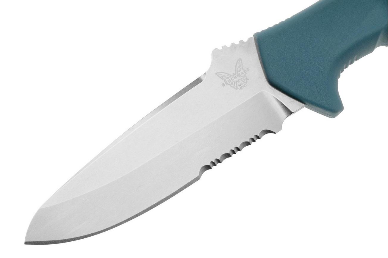 Benchmade Undercurrent 18040S CPM MagnaCut, Depth Blue Santoprene vaststaand mes