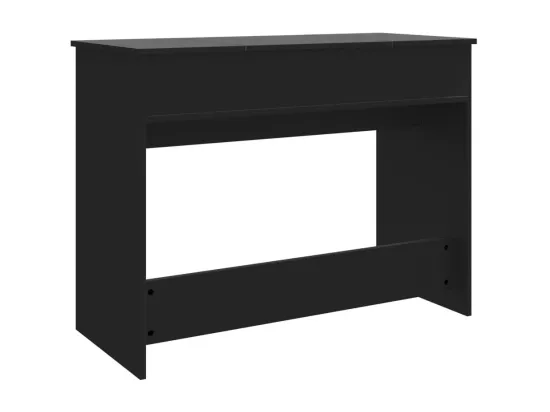 Coiffeuse avec miroir noir 100x45x76 cm