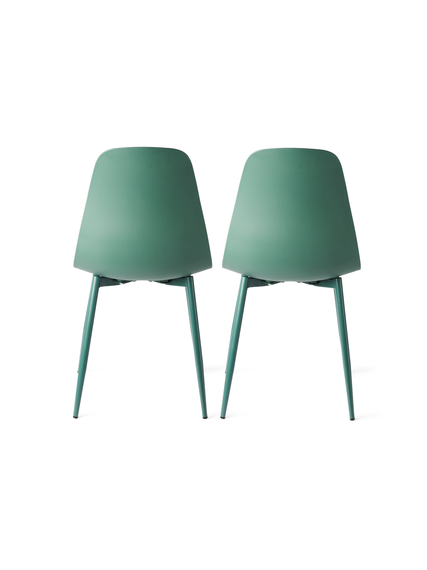 Stole 2-pak | Jern/polypropylen. 40 x 47 x 87 cm. 2 stk. | Pine Green