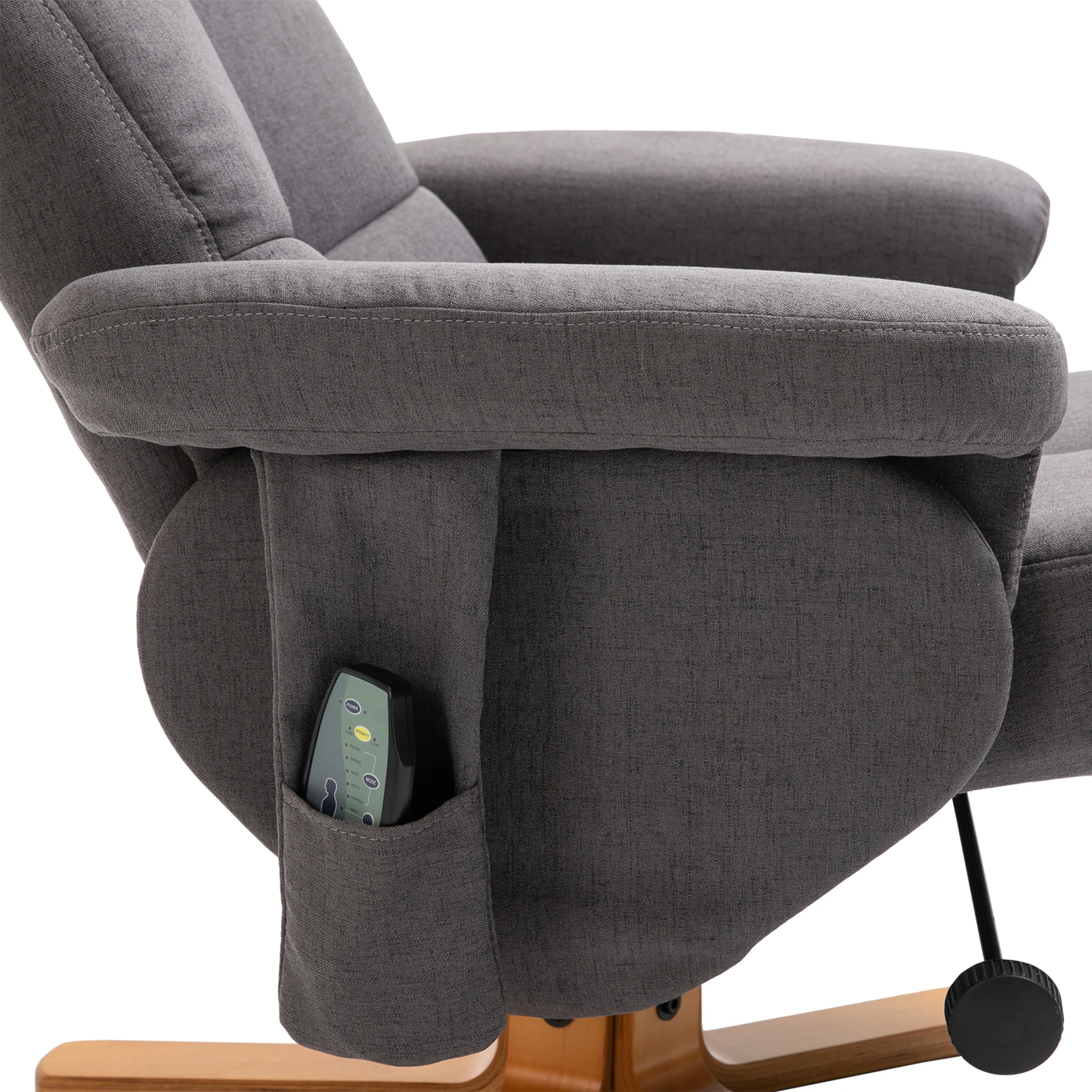 HOMCOM Massagestuhl mit Fußhocker und Stauraum B80 x T86 x H99 cm, B80 x T118 x H83 cm