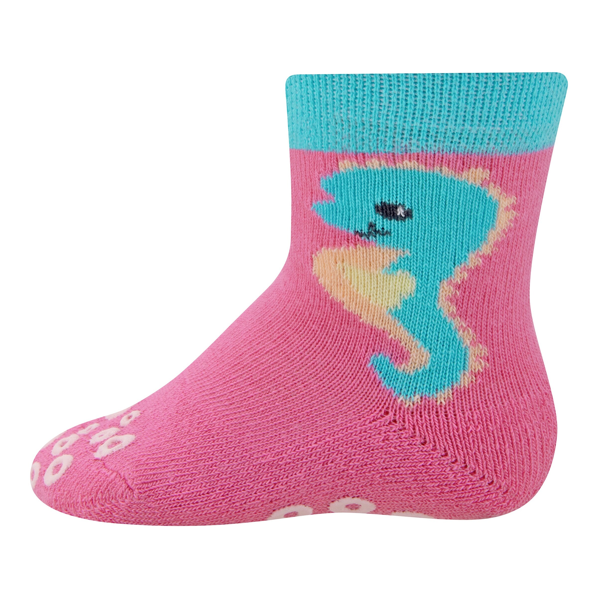 Ewers Krabbelsocken Seepferdchen pink/türkis