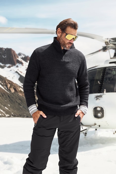JAY-PI Stricktroyer, Skiwear, Rippstrick, Zippkragen,