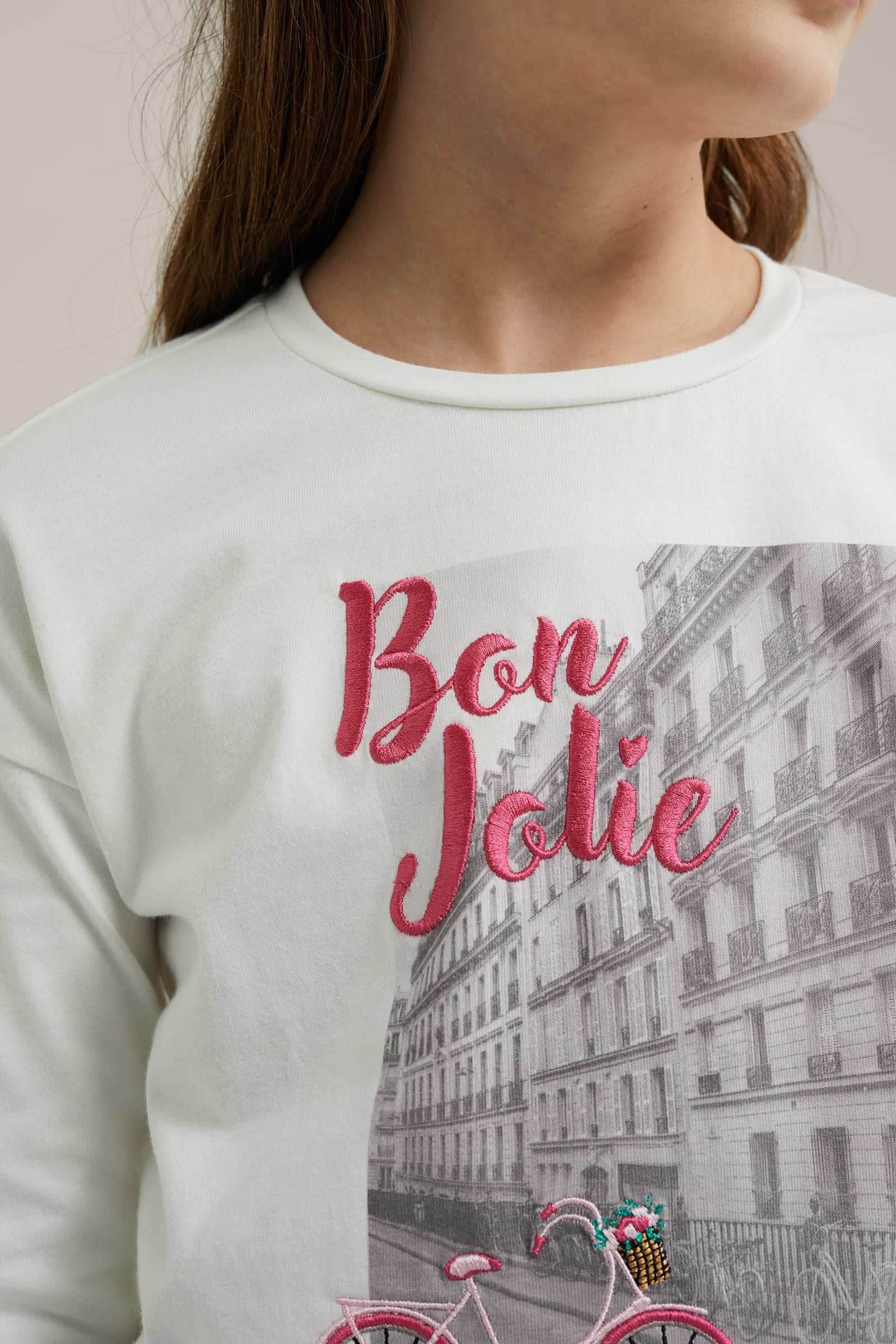 Meisjes T-shirt met opdruk WE Fashion Wit