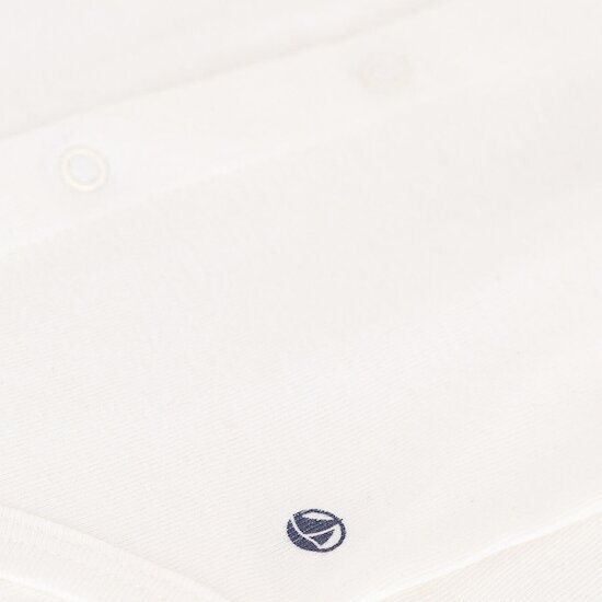 Body manches longues à collerette en coton bébé   Blanc marshmallow        de               Petit Bateau
