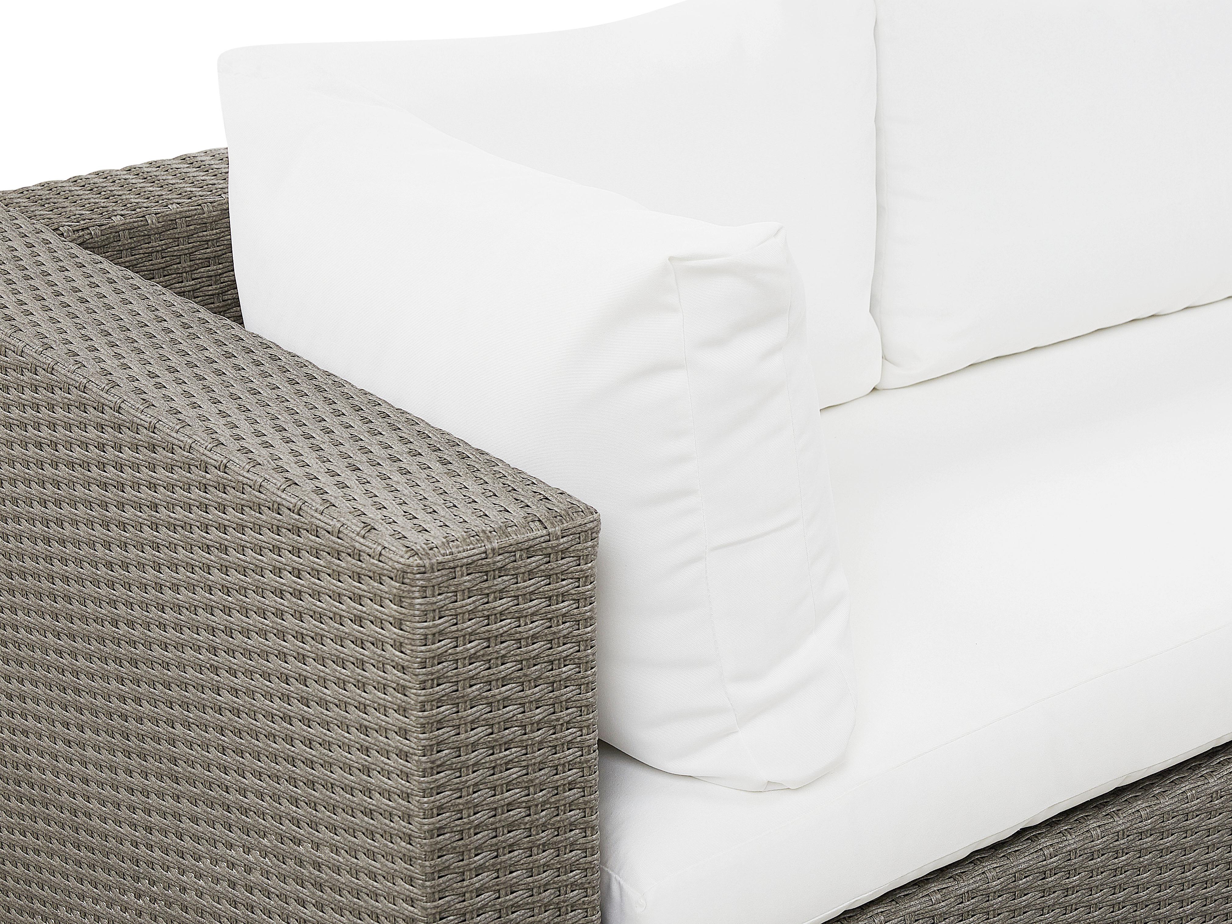 Loungeset met tafel 8-zits MAESTRO modulair PE rotan Taupe